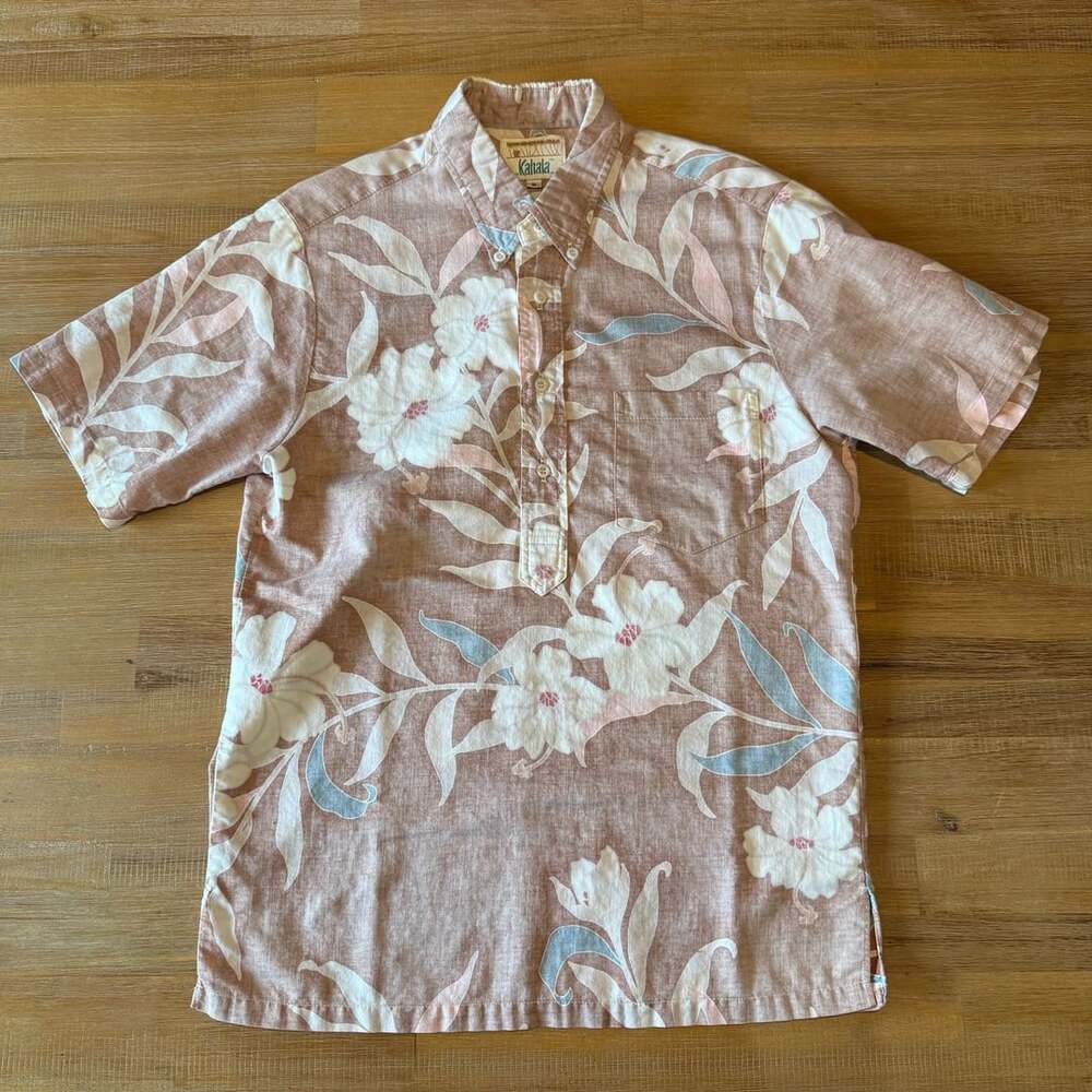 Kahala Hawaiian Shirt Size S Floral Print Pullover